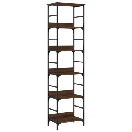 vidaXL Libreria Rovere Marrone 50x33x188,5 cm in Legno Multistrato