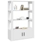 Credenza Bianca 80x30x119,5 cm in Legno Multistrato Credenza Bianca 80x30x119,5 cm in Legno Multistrato