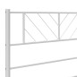 vidaXL Giroletto con Testiera Metallo Bianco 90x200 cm vidaXL Giroletto con Testiera Metallo Bianco 90x200 cm