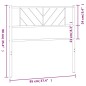 vidaXL Testiera in Metallo Bianco 90 cm vidaXL Testiera in Metallo Bianco 90 cm
