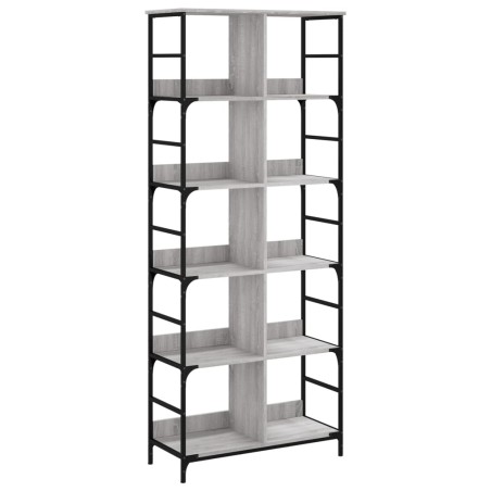 vidaXL Libreria Grigio Sonoma 78,5x33x188,5 cm in Legno Multistrato