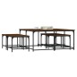vidaXL Tavolini Impilabili 5 pz Rovere Marrone in Legno Multistrato vidaXL Tavolini Impilabili 5 pz Rovere Marrone in Legno Multistrato