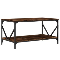 vidaXL Tavolino da Salotto Rovere Fumo 90x50x45cm in Legno Multistrato