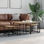 vidaXL Tavolini Impilabili 3 pz Rovere Sonoma in Legno Multistrato vidaXL Tavolini Impilabili 3 pz Rovere Sonoma in Legno Multistrato