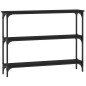 vidaXL Tavolino Consolle Nero 100x22,5x75 cm in Legno Multistrato vidaXL Tavolino Consolle Nero 100x22,5x75 cm in Legno Multistrato