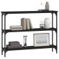 vidaXL Tavolino Consolle Nero 100x22,5x75 cm in Legno Multistrato vidaXL Tavolino Consolle Nero 100x22,5x75 cm in Legno Multistrato