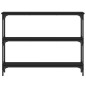 vidaXL Tavolino Consolle Nero 100x22,5x75 cm in Legno Multistrato vidaXL Tavolino Consolle Nero 100x22,5x75 cm in Legno Multistrato