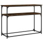 vidaXL Tavolino Consolle Rovere Fumo 100x35,5x75 cm Legno Multistrato vidaXL Tavolino Consolle Rovere Fumo 100x35,5x75 cm Legno Multistrato