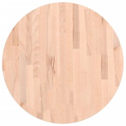 vidaXL Piano per Tavolo Ø60x2,5 cm Rotondo in Legno Massello di Faggio