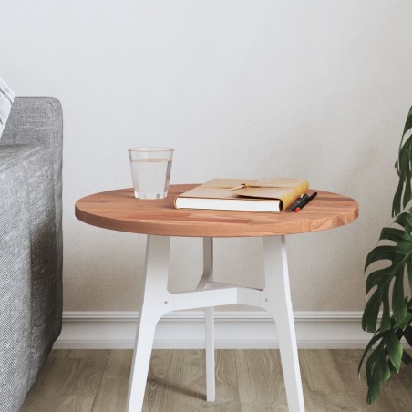 vidaXL Piano per Tavolo Ø40x1,5 cm Rotondo in Legno Massello di Faggio