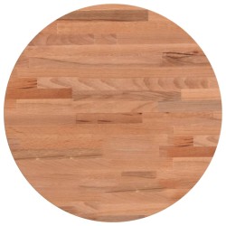 vidaXL Piano per Tavolo Ø40x4 cm Rotondo in Legno Massello di Faggio