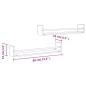 vidaXL Mensole a Parete con Aste 2pz Rovere Sonoma 80x16x14 cm