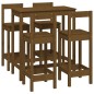 Set da Bar 5 pz Miele in Legno Massello di Pino Set da Bar 5 pz Miele in Legno Massello di Pino