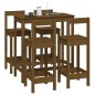 Set da Bar 5 pz Miele in Legno Massello di Pino Set da Bar 5 pz Miele in Legno Massello di Pino