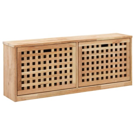  vidaXL Panca con Scarpiera 94x20x38 cm in Legno Massello di Noce