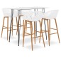 vidaXL Set da Bar 5 pz Bianco vidaXL Set da Bar 5 pz Bianco