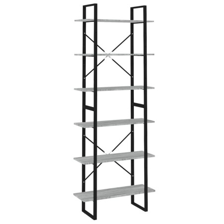 vidaXL Scaffale Alto Grigio Sonoma 80x30x210 cm in Legno Multistrato