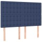 vidaXL Giroletto a Molle con Materasso Blu 140x200 cm in Tessuto