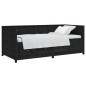 vidaXL Dormeuse Nera 90x190 cm in Legno Massello di Pino vidaXL Dormeuse Nera 90x190 cm in Legno Massello di Pino
