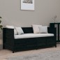 vidaXL Dormeuse Nera 90x190 cm in Legno Massello di Pino vidaXL Dormeuse Nera 90x190 cm in Legno Massello di Pino