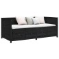 vidaXL Dormeuse Nera 90x190 cm in Legno Massello di Pino vidaXL Dormeuse Nera 90x190 cm in Legno Massello di Pino