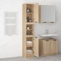 Mobile da Bagno Rovere Sonoma 32x34x188,5 cm Legno Multistrato Mobile da Bagno Rovere Sonoma 32x34x188,5 cm Legno Multistrato
