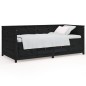 vidaXL Dormeuse Nera 75x190 cm in Legno Massello di Pino vidaXL Dormeuse Nera 75x190 cm in Legno Massello di Pino