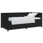 vidaXL Dormeuse Nera 75x190 cm in Legno Massello di Pino vidaXL Dormeuse Nera 75x190 cm in Legno Massello di Pino