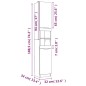 Mobile da Bagno Rovere Sonoma 32x34x188,5 cm Legno Multistrato Mobile da Bagno Rovere Sonoma 32x34x188,5 cm Legno Multistrato