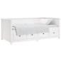 vidaXL Dormeuse Bianca 75x190 cm in Legno Massello di Pino vidaXL Dormeuse Bianca 75x190 cm in Legno Massello di Pino