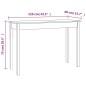 Tavolo Consolle Grigio 110x40x75 cm in Legno Massello di Pino Tavolo Consolle Grigio 110x40x75 cm in Legno Massello di Pino