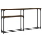 vidaXL Tavolino Consolle Rovere Fumo 145x22,5x75 cm Legno Multistrato vidaXL Tavolino Consolle Rovere Fumo 145x22,5x75 cm Legno Multistrato