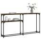 vidaXL Tavolino Consolle Rovere Fumo 145x22,5x75 cm Legno Multistrato vidaXL Tavolino Consolle Rovere Fumo 145x22,5x75 cm Legno Multistrato