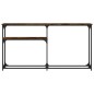 vidaXL Tavolino Consolle Rovere Fumo 145x22,5x75 cm Legno Multistrato vidaXL Tavolino Consolle Rovere Fumo 145x22,5x75 cm Legno Multistrato