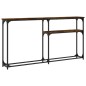 vidaXL Tavolino Consolle Rovere Fumo 145x22,5x75 cm Legno Multistrato vidaXL Tavolino Consolle Rovere Fumo 145x22,5x75 cm Legno Multistrato