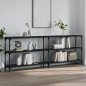 vidaXL Tavolino Consolle Nero 200x29x75 cm in Legno Multistrato vidaXL Tavolino Consolle Nero 200x29x75 cm in Legno Multistrato