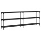 vidaXL Tavolino Consolle Nero 200x29x75 cm in Legno Multistrato vidaXL Tavolino Consolle Nero 200x29x75 cm in Legno Multistrato