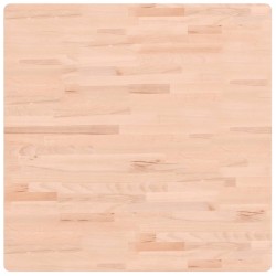 vidaXL Piano per Tavolo 80x80x2,5 cm Quadrato Legno Massello di Faggio