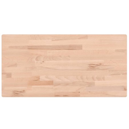 vidaXL Piano Bagno 100x50x1,5 cm in Legno Massello di Faggio