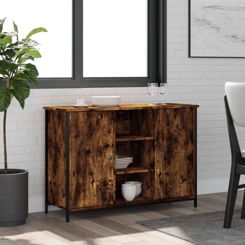 vidaXL Credenza Rovere Fumo 100x35x70 cm in Legno Multistrato vidaXL Credenza Rovere Fumo 100x35x70 cm in Legno Multistrato