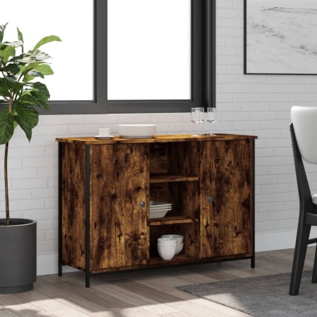 vidaXL Credenza Rovere Fumo 100x35x70 cm in Legno Multistrato