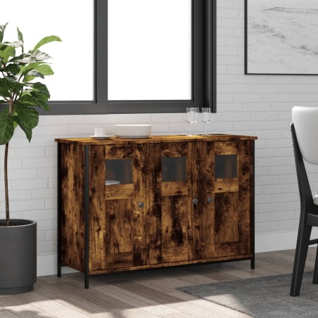 vidaXL Credenza Rovere Fumo 100x35x70 cm in Legno Multistrato