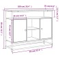 vidaXL Credenza Grigio Sonoma 100x35x80 cm in Legno Multistrato vidaXL Credenza Grigio Sonoma 100x35x80 cm in Legno Multistrato