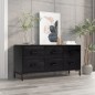 Panca Portaoggetti Nera 110x30x45cm Massello Pino Riciclato Panca Portaoggetti Nera 110x30x45cm Massello Pino Riciclato