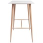 vidaXL Set da Bar 5 pz Bianco e Grigio vidaXL Set da Bar 5 pz Bianco e Grigio