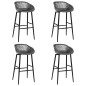 vidaXL Set da Bar 5 pz Bianco e Grigio vidaXL Set da Bar 5 pz Bianco e Grigio