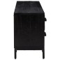 Panca Portaoggetti Nera 110x30x45cm Massello Pino Riciclato Panca Portaoggetti Nera 110x30x45cm Massello Pino Riciclato