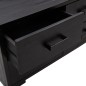 Panca Portaoggetti Nera 110x30x45cm Massello Pino Riciclato Panca Portaoggetti Nera 110x30x45cm Massello Pino Riciclato
