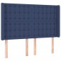 vidaXL Giroletto a Molle con Materasso Blu 140x190 cm in Tessuto
