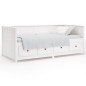 vidaXL Dormeuse Bianca 90x200 cm in Legno Massello di Pino vidaXL Dormeuse Bianca 90x200 cm in Legno Massello di Pino
